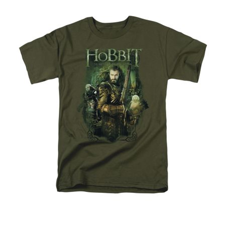 The Hobbit Battle Of The Five Armies Shirt Thorin And Company Adult Green Tee T-Shirt