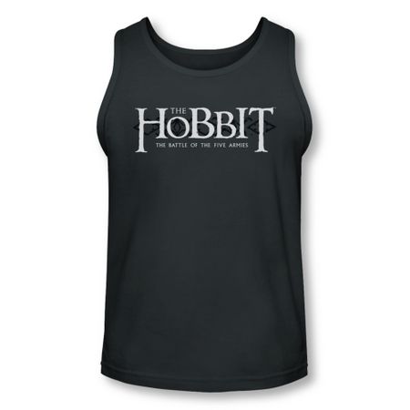 The Hobbit Battle Of The Five Armies Tank Top Ornate Logo Charcoal Tanktop