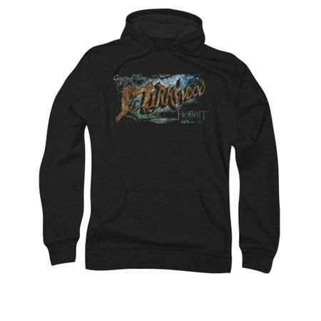 The Hobbit Desolation Of Smaug Hoodie Sweatshirt Greetings From Mirkwood Black Adult Hoody Sweat Shirt