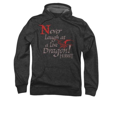 The Hobbit Desolation Of Smaug Hoodie Sweatshirt Never Laugh Charcoal Adult Hoody Sweat Shirt