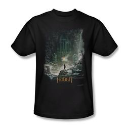 The Hobbit Desolation Of Smaug Shirt At Smaug's Door Adult Black Tee T-Shirt The Hobbit Desolation Of Smaug Shirt At Smaug's Door Adult Black Tee T-Shirt