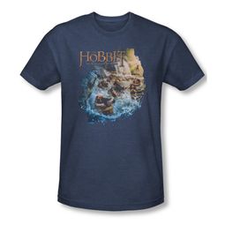The Hobbit Desolation Of Smaug Shirt Barreling Down Adult Heather Navy Tee T-Shirt The Hobbit Desolation Of Smaug Shirt Barreling Down Adult Heather Navy Tee T-Shirt