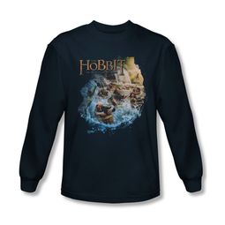 The Hobbit Desolation Of Smaug Shirt Barreling Down Long Sleeve Navy Tee T-Shirt The Hobbit Desolation Of Smaug Shirt Barreling Down Long Sleeve Navy Tee T-Shirt
