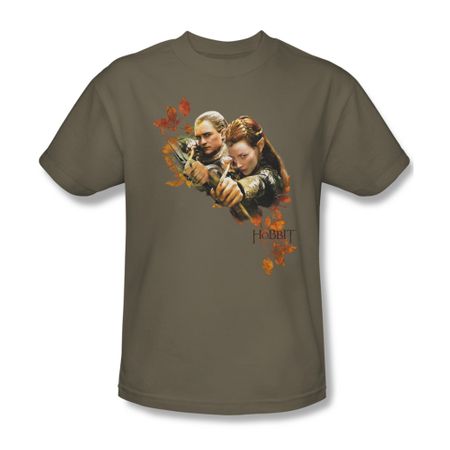 The Hobbit Desolation Of Smaug Shirt Children Of Mirkwood Adult Safari Green Tee T-Shirt