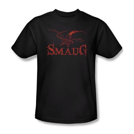 The Hobbit Desolation Of Smaug Shirt Dragon Adult Black Tee T-Shirt
