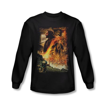 The Hobbit Desolation Of Smaug Shirt Golden Chambers Long Sleeve Black Tee T-Shirt
