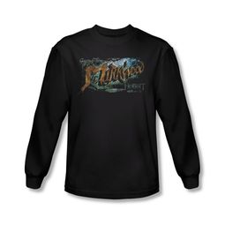 The Hobbit Desolation Of Smaug Shirt Greetings From Mirkwood Long Sleeve Black Tee T-Shirt