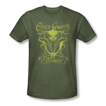 The Hobbit Desolation Of Smaug Shirt Guards Of Mirkwood Adult Heather Green Tee T-Shirt