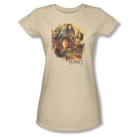 The Hobbit Desolation Of Smaug Shirt Juniors Collage Cream Tee T-Shirt