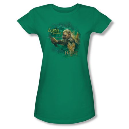 The Hobbit Desolation Of Smaug Shirt Juniors Greenleaf Kelly Green Tee T-Shirt