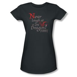 The Hobbit Desolation Of Smaug Shirt Juniors Never Laugh Charcoal Tee T-Shirt The Hobbit Desolation Of Smaug Shirt Juniors Never Laugh Charcoal Tee T-Shirt
