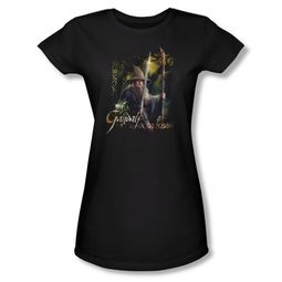 The Hobbit Desolation Of Smaug Shirt Juniors Sword And Staff Black Tee T-Shirt The Hobbit Desolation Of Smaug Shirt Juniors Sword And Staff Black Tee T-Shirt