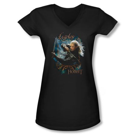The Hobbit Desolation Of Smaug Shirt Juniors V Neck Knives Group Black Tee T-Shirt
