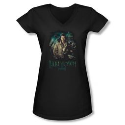 The Hobbit Desolation Of Smaug Shirt Juniors V Neck Protector Black Tee T-Shirt The Hobbit Desolation Of Smaug Shirt Juniors V Neck Protector Black Tee T-Shirt