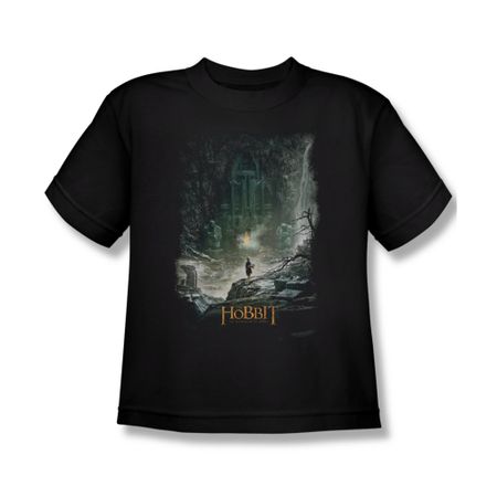 The Hobbit Desolation Of Smaug Shirt Kids At Smaug's Door Black Youth Tee T-Shirt