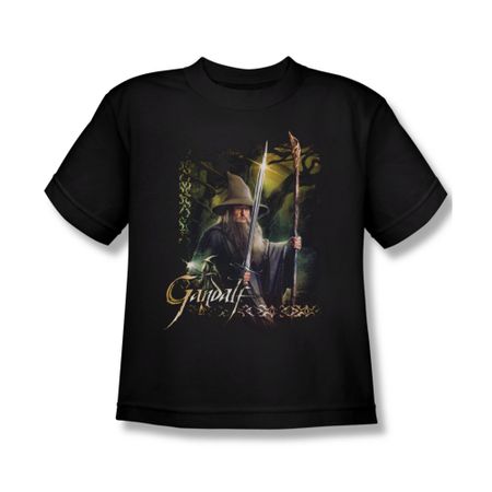 The Hobbit Desolation Of Smaug Shirt Kids Sword And Staff Black Youth Tee T-Shirt