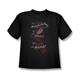 The Hobbit Desolation Of Smaug Shirt Kids Tail Claws Black Youth Tee T-Shirt The Hobbit Desolation Of Smaug Shirt Kids Tail Claws Black Youth Tee T-Shirt