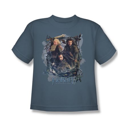 The Hobbit Desolation Of Smaug Shirt Kids Three Dwarves Slate Youth Tee T-Shirt