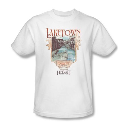 The Hobbit Desolation Of Smaug Shirt Laketown Adult White Tee T-Shirt