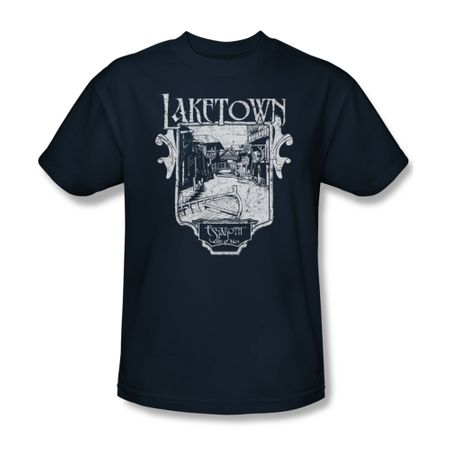 The Hobbit Desolation Of Smaug Shirt Laketown Simple Adult Navy Tee T-Shirt