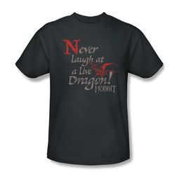 The Hobbit Desolation Of Smaug Shirt Never Laugh Adult Charcoal Tee T-Shirt The Hobbit Desolation Of Smaug Shirt Never Laugh Adult Charcoal Tee T-Shirt