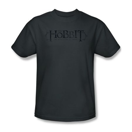 The Hobbit Desolation Of Smaug Shirt Ornate Logo Adult Charcoal Tee T-Shirt