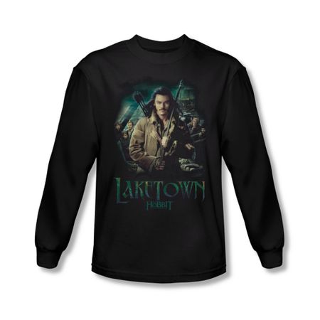 The Hobbit Desolation Of Smaug Shirt Protector Long Sleeve Black Tee T-Shirt