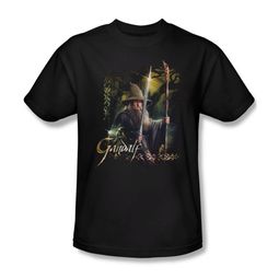 The Hobbit Desolation Of Smaug Shirt Sword And Staff Adult Black Tee T-Shirt The Hobbit Desolation Of Smaug Shirt Sword And Staff Adult Black Tee T-Shirt