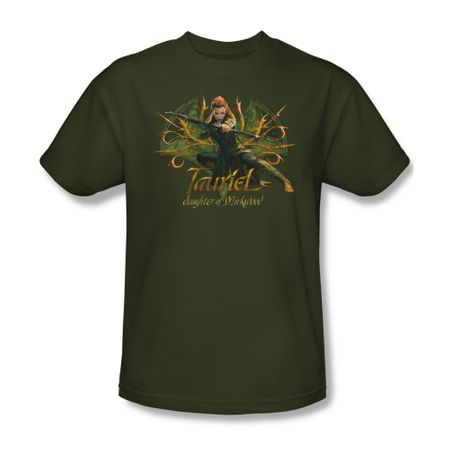 The Hobbit Desolation Of Smaug Shirt Tauriel Adult Military Green Tee T-Shirt