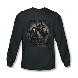 The Hobbit Desolation Of Smaug Shirt Weapons Drawn Long Sleeve Charcoal Tee T-Shirt The Hobbit Desolation Of Smaug Shirt Weapons Drawn Long Sleeve Charcoal Tee T-Shirt