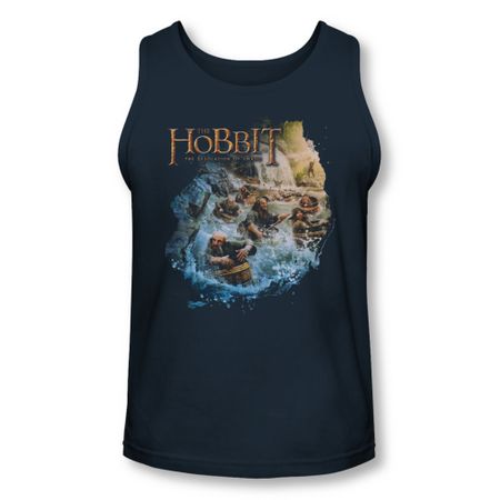 The Hobbit Desolation Of Smaug Tank Top Barreling Down Navy Tanktop