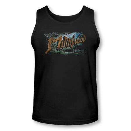 The Hobbit Desolation Of Smaug Tank Top Greetings From Mirkwood Black Tanktop