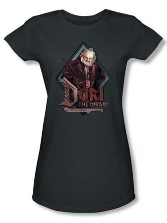 The Hobbit Juniors Shirt Movie Unexpected Journey Dori Charcoal Tee