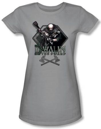 The Hobbit Juniors Shirt Movie Unexpected Journey Dwalin Silver Tee