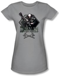The Hobbit Juniors Shirt Movie Unexpected Journey Dwalin Silver Tee