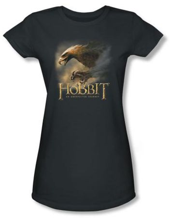 The Hobbit Juniors Shirt Movie Unexpected Journey Eagle Charcoal Tee