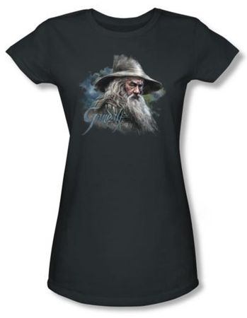 The Hobbit Juniors Shirt Movie Unexpected Journey Gandalf Charcoal Tee