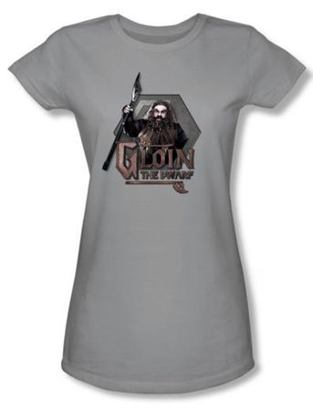 The Hobbit Juniors Shirt Movie Unexpected Journey Gloin Silver Tee