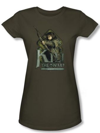 The Hobbit Juniors Shirt Movie Unexpected Journey Kili Green Tee