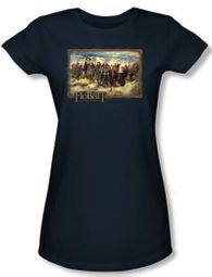 The Hobbit Juniors Shirt Movie Unexpected Journey Navy Tee T-shirt