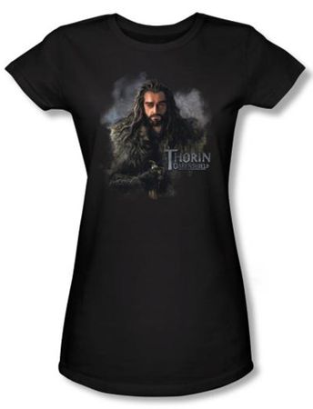 The Hobbit Juniors Shirt Movie Unexpected Journey Thorin Black Tee