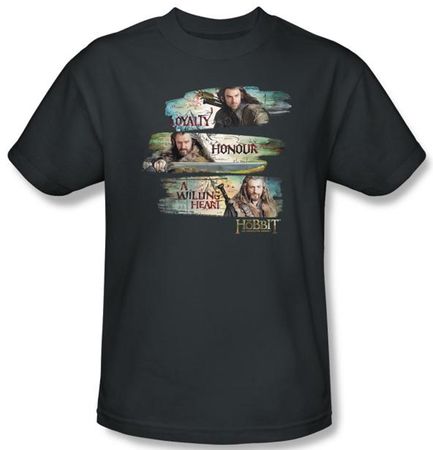 The Hobbit Kids Shirt Movie Unexpected Journey Loyalty Honour Charcoal