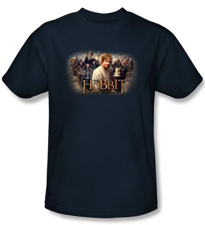 The Hobbit Kids Shirt Movie Unexpected Journey Rally Navy Tee T-shirt