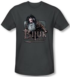 The Hobbit Shirt Movie Unexpected Journey Bifur Charcoal Slim Fit Tee