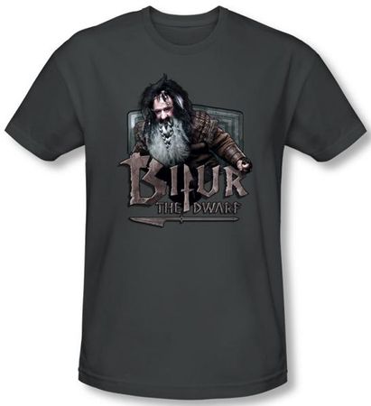 The Hobbit Shirt Movie Unexpected Journey Bifur Charcoal Slim Fit Tee