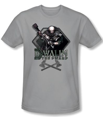 The Hobbit Shirt Movie Unexpected Journey Dwalin Silver Slim Fit Tee