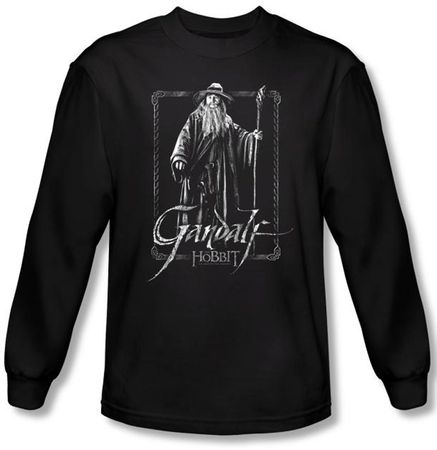 The Hobbit Shirt Movie Unexpected Journey Gandalf Black Long Sleeve
