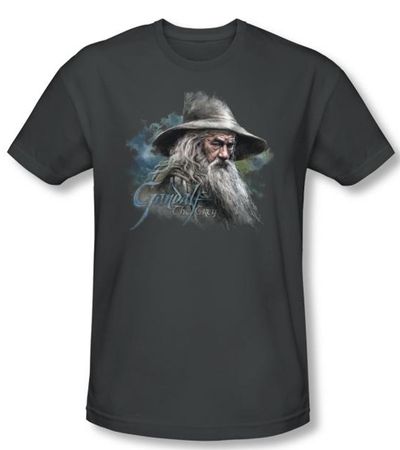 The Hobbit Shirt Movie Unexpected Journey Gandalf Charcoal Slim Fit