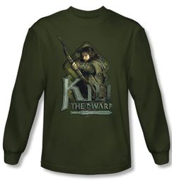 The Hobbit Shirt Movie Unexpected Journey Kili Green Long Sleeve Tee
