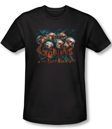 The Hobbit Shirt Movie Unexpected Journey Misty Goblin Black Slim Fit